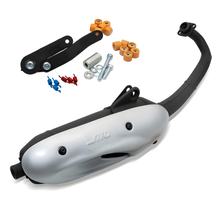 Kompletní výfukový systém LeoVince SITO s homologací, ocel pro Aprilia Scarabeo Street AC Piaggio Motor 50 2006 - 2007 / Derbi Atlantis Kat AC Piaggio Motor 2003 - 2006 / Piaggio NRG=MC2 Extreme LC 2000 / Typhoon 2-takt 2009 - 2011