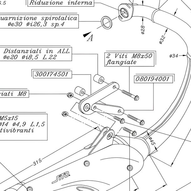 Auspuffanlage LeoVince Komplettanlage SITO, Stahl für Peugeot Vivacity 50 25km/h – Bild 3
