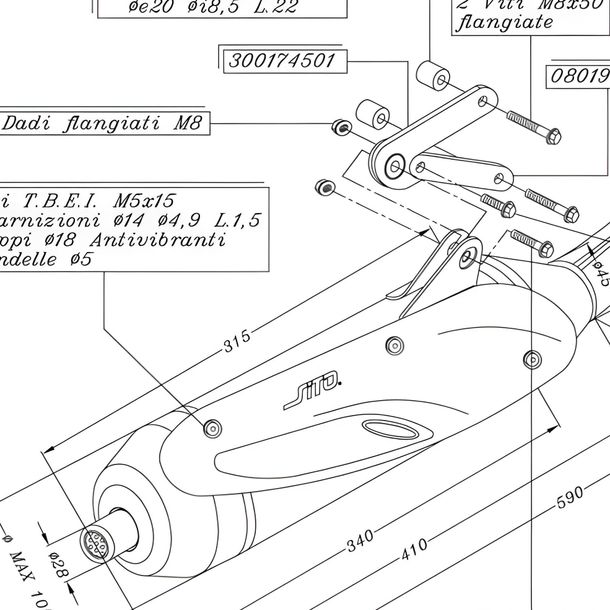 Auspuffanlage LeoVince Komplettanlage SITO, Stahl für Peugeot Vivacity 50 25km/h – Bild 4