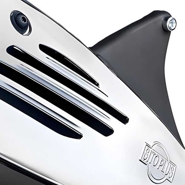 Sistema de escape completo LeoVince SITOPLUS con homologación, escudo térmico de acero y cromo para Vespa LX 50 4-Tiempos 4-Válvulas año de fabricación 2009 - 2014