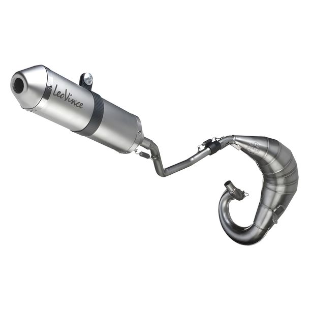 Auspuffanlage komplett LeoVince X-FIGHT mit Zulassung, Edelstahl für Derbi DRD SM / R 50 2003 / Senda Racer SM / Enduro 2004 - 2009 / Senda SM 2001 / Senda X-Treme SM / R 2004 - 2012 / Gilera RCR / SMT 50 2003 - 2004