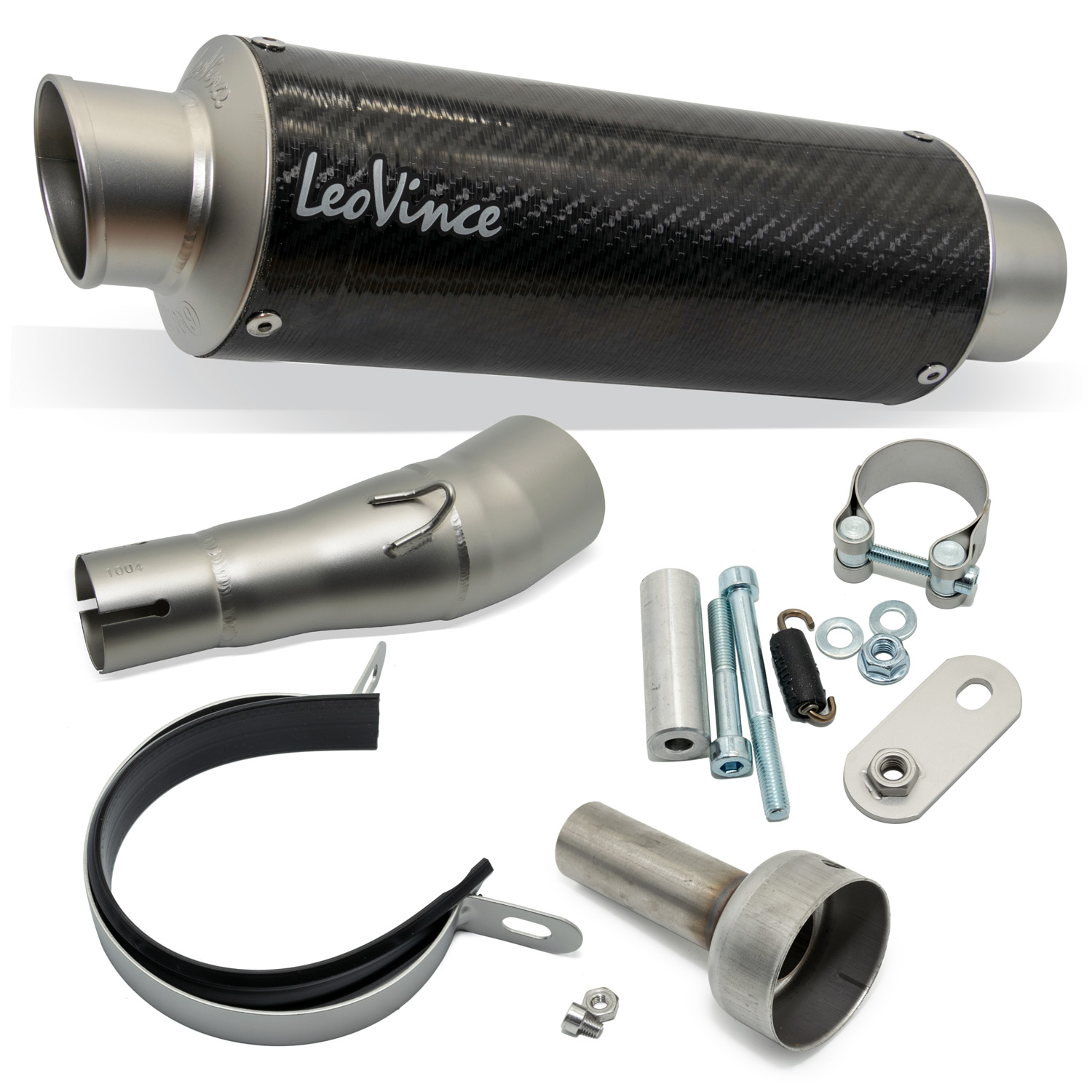 LeoVince SLIP-ON SBK NERO Endschalldämpfer - Schwarz Carbon Für Kawasaki Z800