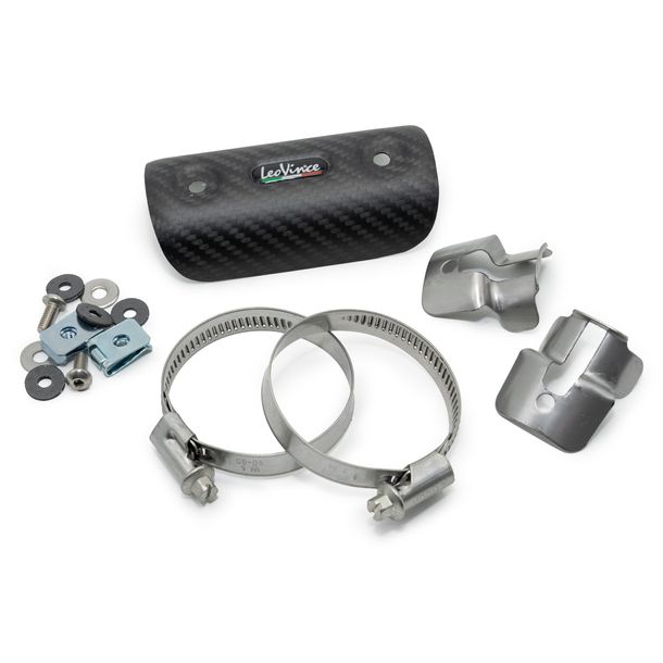 Schermo termico Coperture scarico LeoVince universale Carbonio, piccolo per LV-X