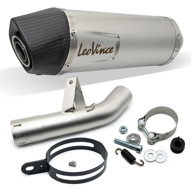 Endschalldämpfer LeoVince LV ONE EVO mit Zulassung, Edelstahl, Carbon Kappe für Suzuki Bandit 1250 Bj. 2007 - 2016 E3 / GSX 1250 FA Bj. 2010 - 2016 E3
