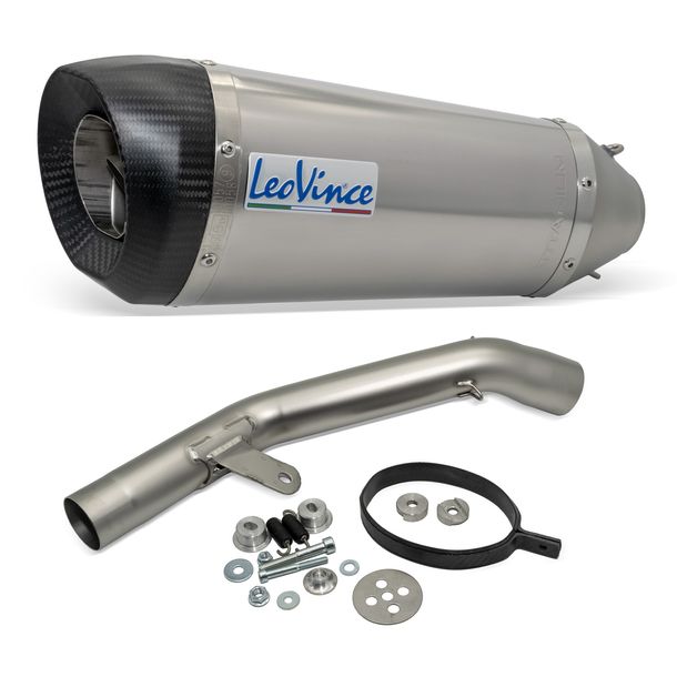 Silencieux d'échappement LeoVince SLIP-ON SBK FACTORY S, acier inoxydable pour Kawasaki Z 800 i.e.