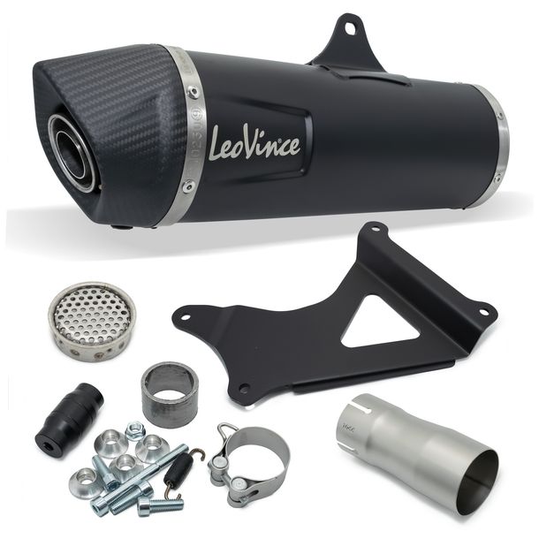 Rear silencer LeoVince SLIP-ON SBK NERO, stainless steel black 