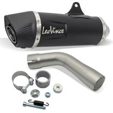 Silenziatore finale LeoVince NERO omologato, acciaio inossidabile nero, tappo in carbonio per Suzuki SV 650 anno 2016 - 2024 E4 / E5 / SV 650 X anno 2018 - 2023 E4 / E5
