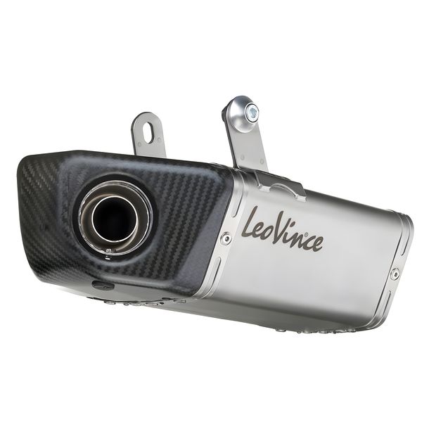 Sistema de escape LeoVince sistema completo UNDERBODY acero inoxidable, tapa de carbono para Yamaha XSR700 / MT-07 / MT-07 Tracer