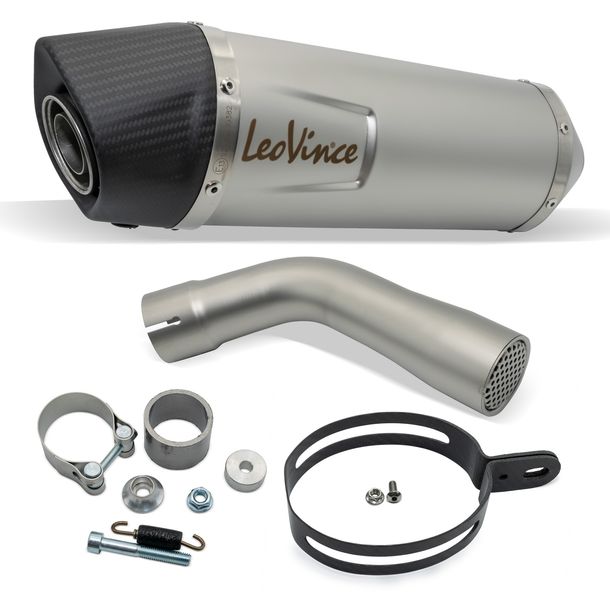 Endschalldämpfer LeoVince LV ONE EVO mit Zulassung, Edelstahl, Carbon Kappe für Suzuki SV 650 Bj. 2016 - 2024 E4 / E5 / SV 650 X Bj. 2018 - 2023 E4 / E5