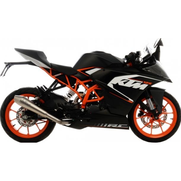 Silencieux d'échappement LeoVince SLIP-ON SBK GP STYLE, acier inoxydable, homologué pour KTM RC 125