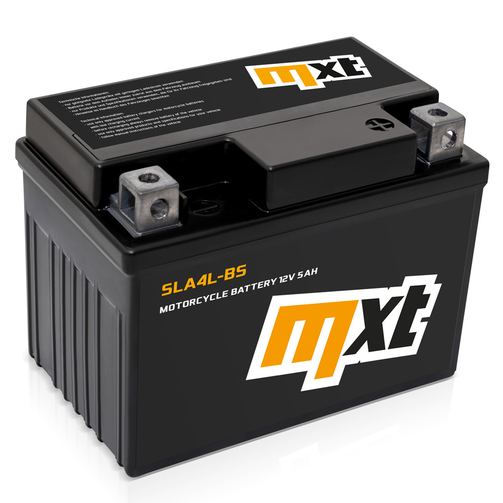 Rollerbatterie 12V 5Ah GEL MXT SLA4L-BS für Piaggio Vespa ET2 ET4 LX LXV S 4V 50
