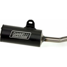Endschalldämpfer Giannelli Vintage mit Zulassung, Aluminium schwarz für Piaggio