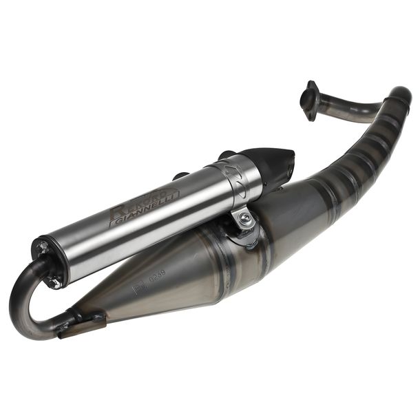 Sistema de escape Giannelli Rekord con ABE para Piaggio Typhoon, Gilera Runner NRG Power AC SP Zip SSL 25 LC 2 XR MC3 Purejet DT 1.Serie Derbi Variant