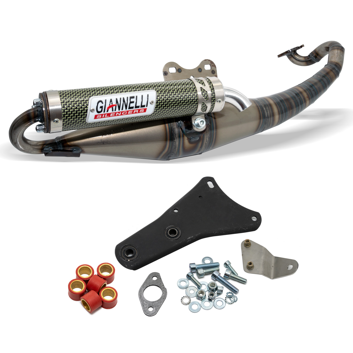 Giannelli Reverse exhaust system with ABE for Malaguti F10 Jetline