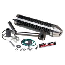 Système d'échappement Giannelli Silencer carbone haut avec l'approbation de type pour Aprilia
