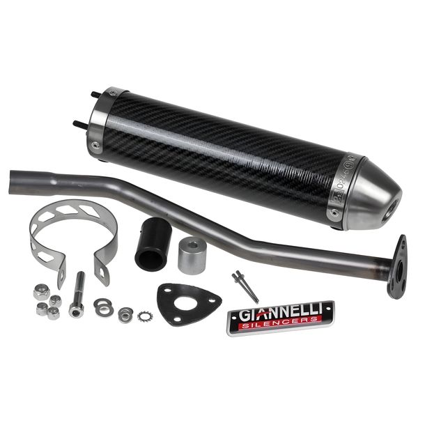 Système d'échappement Giannelli Silencer carbone haut avec ABE pour DERBI