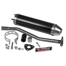 Sistema de Escape Giannelli Silenciador Carbon High Up com ABE para Derbi