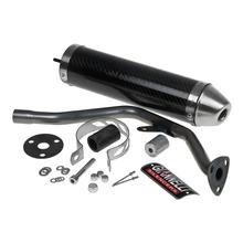 Impianto di scarico Giannelli silenziatore in carbonio alto con omologazione per Malaguti / MBK / Yamaha
