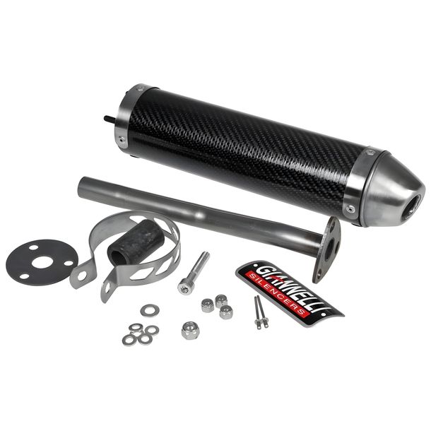 Sistema de escapamento Giannelli silenciador de saída em carbono High Up com ABE para MBK / Yamaha