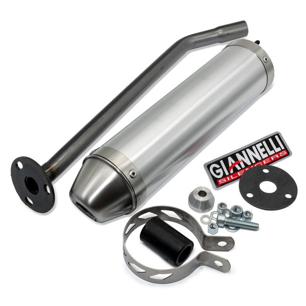 Sistema de escape Giannelli aluminio silenciador con ABE para Derbi