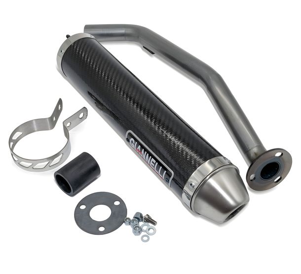 Silencioso Giannelli carbono sin ABE para Aprilia SX-125 2T