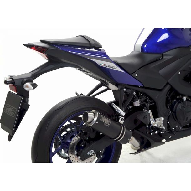 Scarico Marmitta Giannelli X-Pro nero dell'acciaio inossidabile con ABE per Yamaha