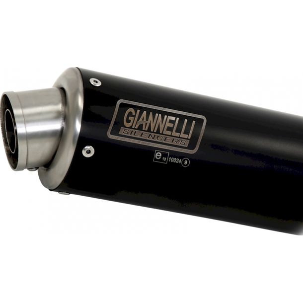 Silencieux d'échappement Giannelli X-Pro noir en acier inoxydable avec ABE pour Kawasaki