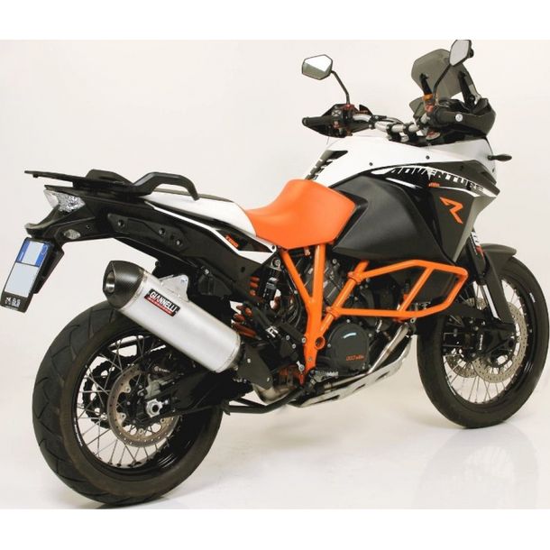 Système d'échappement Giannelli Maxi ovale Glissement aluminium avec du carbone pour KTM homologué