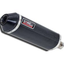 Giannelli Ipersport Slip On Carbon uitlaatsysteem met carbon eindkap met ABE voor Aprilia