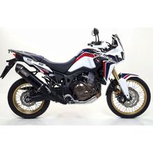 Giannelli Maxi Oval Slip On Black Line uitlaatsysteem met carbon eindkap met ABE voor Honda