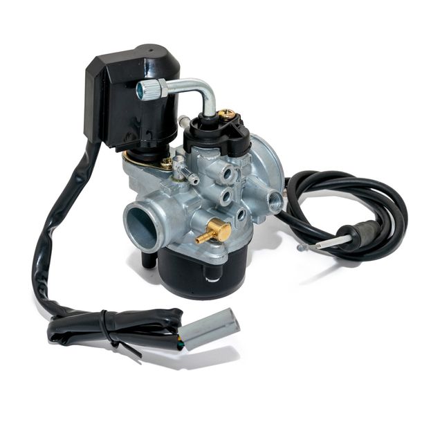 Kit Carburatore MXT RACING 17,5mm completo con avviatore elettrico per Aprilia / Derbi / Gilera / Piaggio / Vespa 50ccm