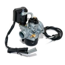 Sada karburátoru MXT RACING 17,5mm kompletní s elektrickým sytičem pro Aprilia / Derbi / Gilera / Piaggio / Vespa 50ccm