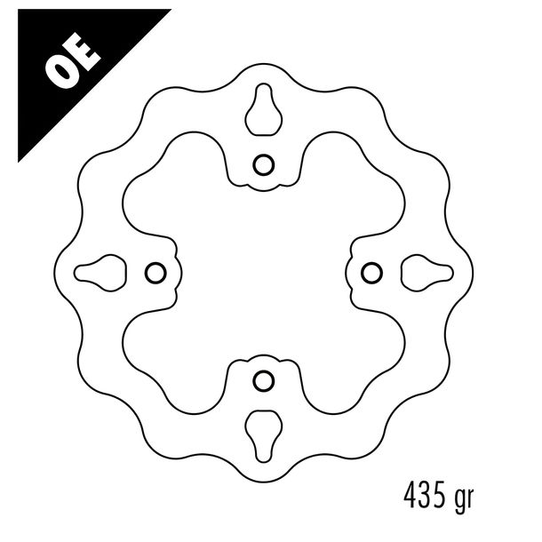 Bremsscheibe Galfer DF899W WAVE® mit ECE R90 Zulassung, starr hinten 196x4mm für Polaris Ranger Crew EFI Predator Troy Lee E LE 500 ccm