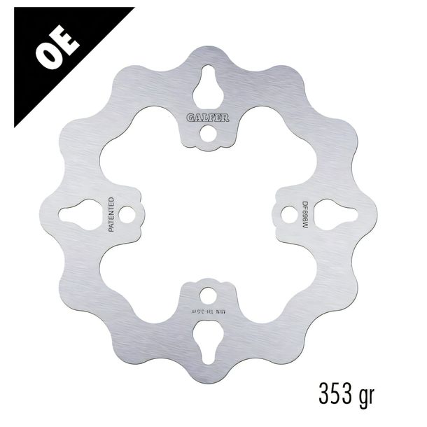 Bremsscheibe Set Galfer 2x DF898W WAVE® mit ECE R90 Zulassung, starr vorne 177x4mm für Polaris Ranger Crew EFI Predator Troy Lee E LE 500 ccm