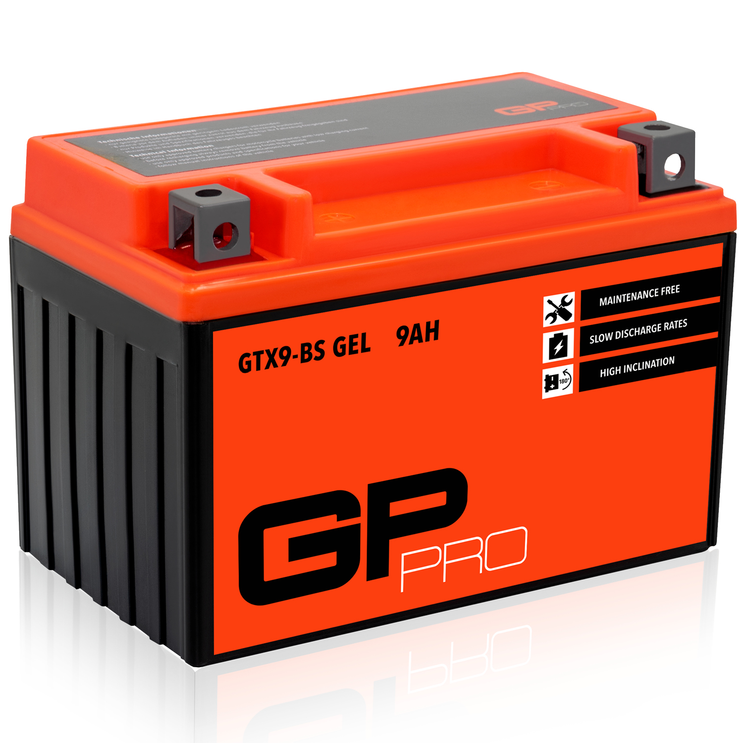 Batterie 12V 9Ah GEL GP-PRO GTX9-BS Motorrad ähnl. YTX9-BS YTX9L-BS 50812 M6010