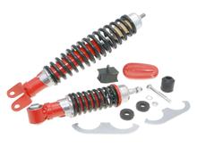 Kit telaio/ammortizzatore Carbone Sport rosso/nero per Vespa Primavera, ET3 125, Vespa 50, PK50
