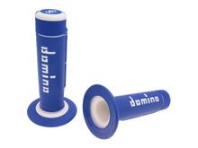 Manoplas Conjunto Domino A020 Off-Road Meia Waffle azul / branco