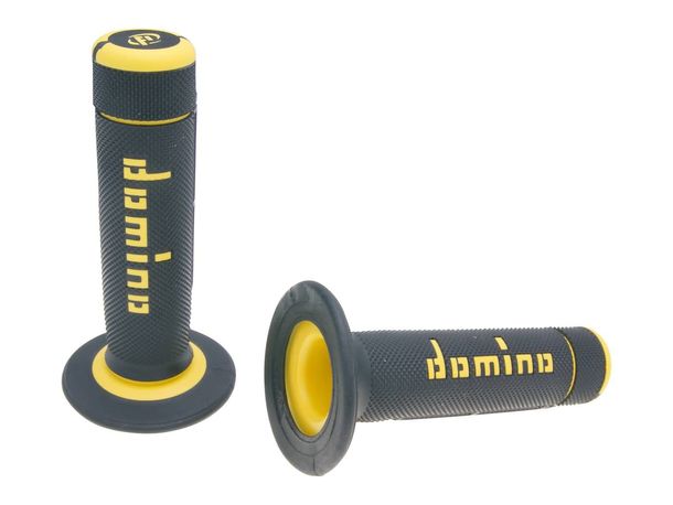 Kit de poignées demi-gaufrées Domino A020 tout-terrain noir/jaune