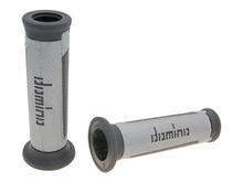 Kit de poignées sur route Domino A350 gris argenté/gris anthracite avec extrémités ouvertes