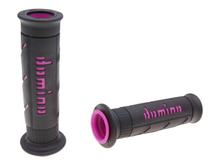 Set di impugnature On-Road Domino A250 nero/rosa con estremità aperte