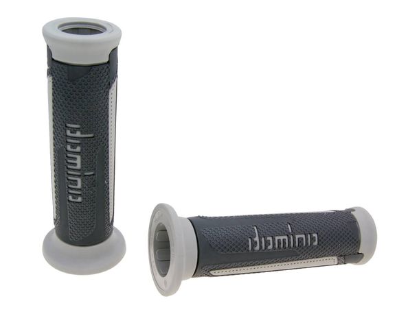Jeu de poignées Domino A350 On-Road Anthracite/Gris avec extrémités ouvertes