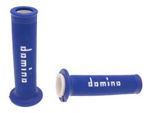 Set di impugnature On-Road Domino A010 blu/bianco con estremità aperte