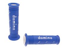 Kit de poignées sur route Domino A250 bleu/blanc avec extrémités ouvertes