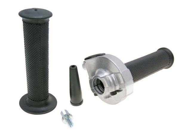 Gasgriff Set Domino Kurzhub Enduro 2,3°/ 46mm verchromt - universal