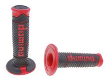 Conjunto de manípulos Domino A260 Off-Road preto / vermelho