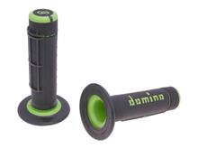 Conjunto de punhos Domino A020 Off-Road meio waffle preto / verde