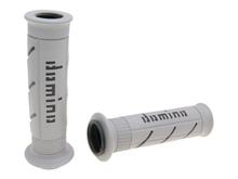 Set di impugnature Domino A250 On-Road grigio/nero con estremità aperte