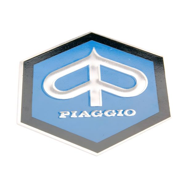 Emblema " Piaggio " para colar, hexagonal, 42mm liso para Kaskade para Piaggio Ape, Vespa GL, Rally