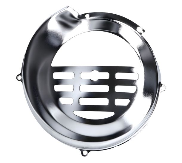 Fan Cover Polished Stainless Steel for Vespa PK 50-125, V50, Primavera 125 ET3, Ape 50