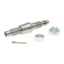 Radwelle 143mm mit Mutter und Kronenmutter für Piaggio, Vespa 125, 150ccm 2-Takt (-1999)